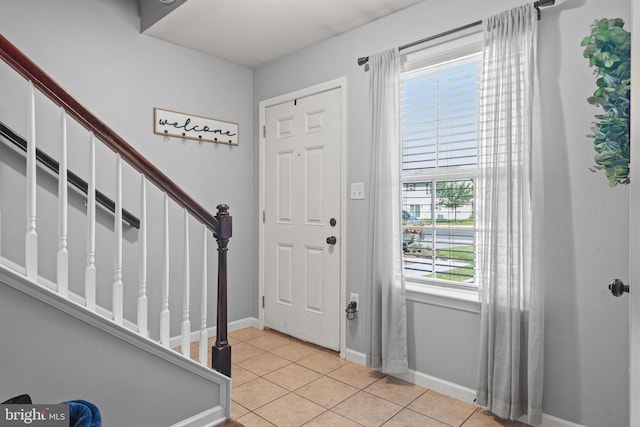 121 Westpoint Dr, Carlisle, PA 17013 - entryway featuring light tile patterned floors and stairway