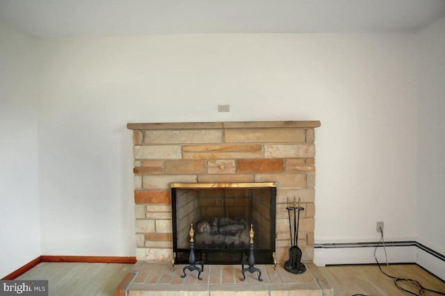 21024 Jefferson Blvd, Smithsburg, MD 21783 - detailed view of wood finished floors and a fireplace
