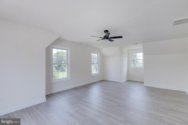 24750 Peterkins Rd, Georgetown, DE 19947 - spare room featuring plenty of natural light, a ceiling fan, and light wood-style floors