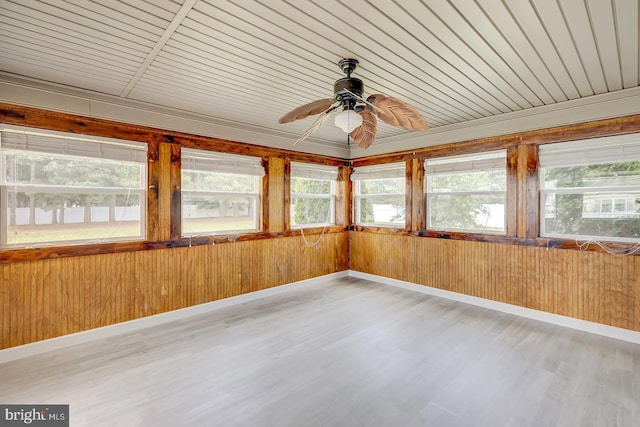 24750 Peterkins Rd, Georgetown, DE 19947 - unfurnished sunroom featuring wood finished floors, wood walls, and wood ceiling