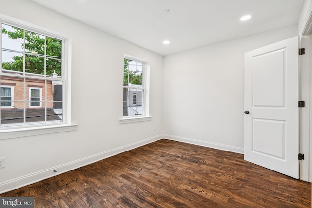 1935 S Hemberger St, Philadelphia, PA 19145 - empty room featuring dark wood-style floors and recessed lighting