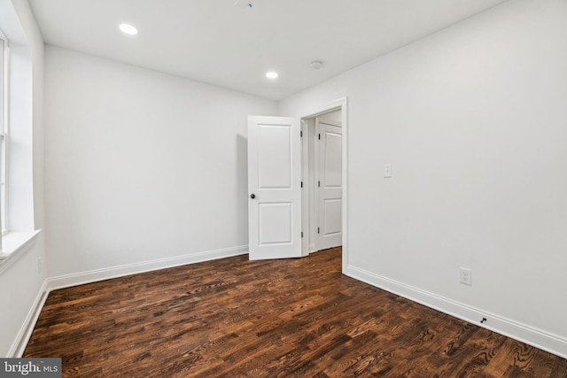 1935 S Hemberger St, Philadelphia, PA 19145 - unfurnished room with dark wood finished floors, recessed lighting, and a smoke detector