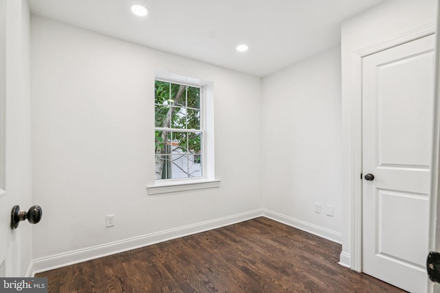 1935 S Hemberger St, Philadelphia, PA 19145 - spare room featuring dark wood-style floors and recessed lighting