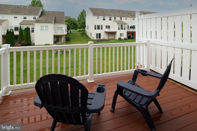 165 Exeter Ln, Bellefonte, PA 16823 - wooden deck with a residential view and a lawn