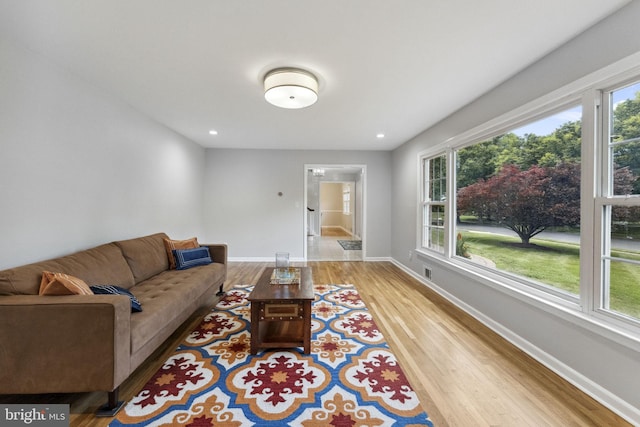 12 Stonelea Dr, Princeton Junction, NJ 08550 - living area with wood finished floors and recessed lighting
