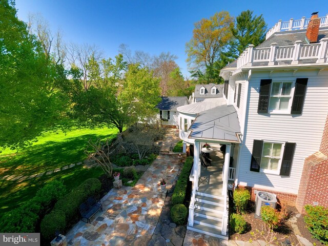 3634 Chain Bridge Rd, Fairfax, VA 22030 - back of house with a gazebo and a balcony
