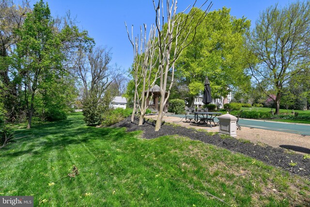 3634 Chain Bridge Rd, Fairfax, VA 22030 - view of grassy yard with view of wooded area