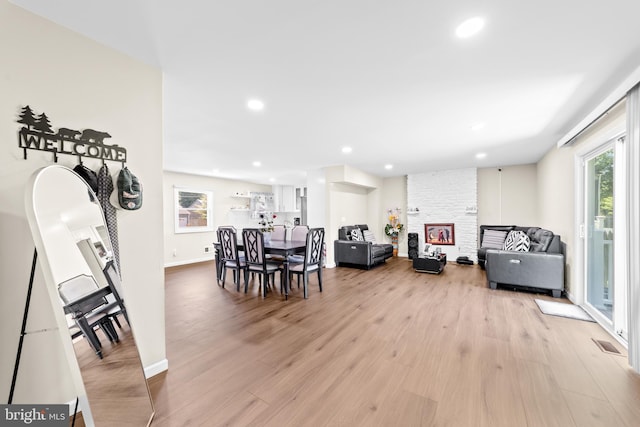 510 Sutherland Rd, Ewing, NJ 08618 - dining area with light wood-style floors and recessed lighting