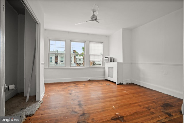 7019 Algard St, Philadelphia, PA 19135 - empty room featuring a ceiling fan and hardwood / wood-style flooring