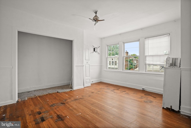 7019 Algard St, Philadelphia, PA 19135 - unfurnished bedroom with wood-type flooring and ceiling fan