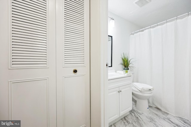24 Whitechurch Ct, Germantown, MD 20874 - bathroom with vanity, marble look tile flooring, and curtained shower