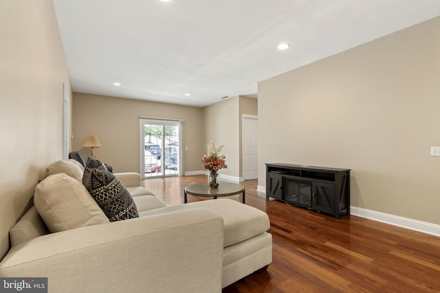 1324 W Chester Pike Unit 105, West Chester, PA 19382 - living area with wood finished floors and recessed lighting