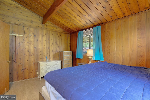 638 Los Alamos Ln, Lusby, MD 20657 - bedroom featuring wood ceiling, wood walls, and wood finished floors