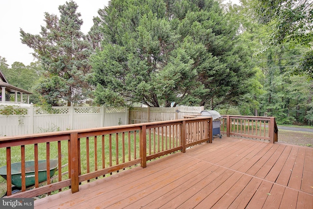 638 Los Alamos Ln, Lusby, MD 20657 - deck featuring grilling area