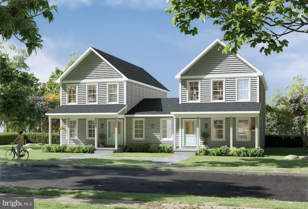 5810 Clam Cv, Rock Hall, MD 21661 - traditional-style home with roof with shingles and a front lawn