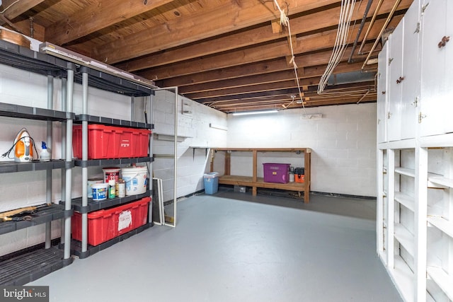 559 Maple Ave, Doylestown, PA 18901 - unfinished basement featuring concrete block wall