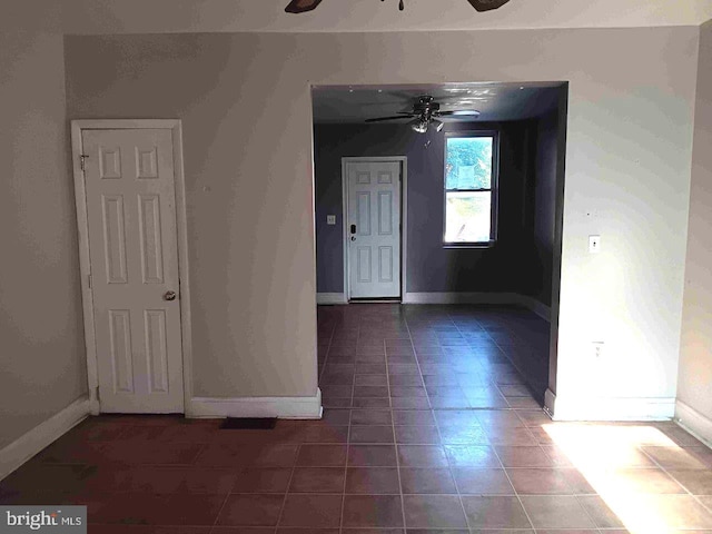 509 N Highland Ave, Baltimore, MD 21205 - unfurnished room featuring ceiling fan and tile patterned flooring