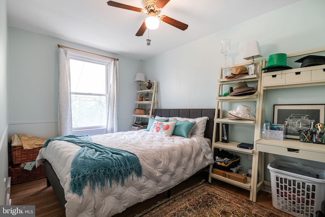4130 Merrick St, Philadelphia, PA 19128 - bedroom with wood finished floors and a ceiling fan