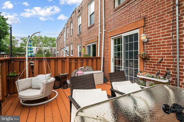 4130 Merrick St, Philadelphia, PA 19128 - wooden terrace featuring outdoor dining area