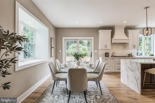 45 Orchard Ln, Berwyn, PA 19312 - dining area with light wood finished floors and recessed lighting