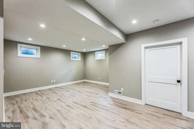 45 Orchard Ln, Berwyn, PA 19312 - basement with light wood-style floors and recessed lighting