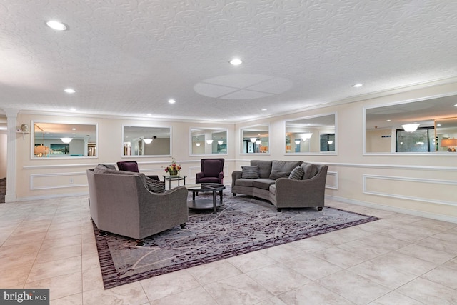 1610 The Fairway Unit 404-W, Jenkintown, PA 19046 - community lobby featuring a decorative wall, ornamental molding, and recessed lighting