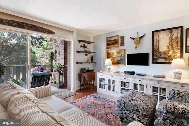1610 The Fairway Unit 404-W, Jenkintown, PA 19046 - living area featuring wood finished floors and baseboards
