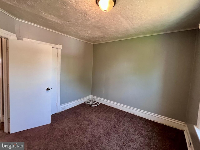 305 Delamore Pl, Wilmington, DE 19805 - carpeted empty room with ornamental molding and a textured ceiling