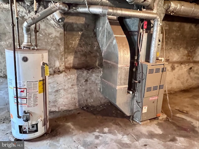 305 Delamore Pl, Wilmington, DE 19805 - utility room with gas water heater and heating unit