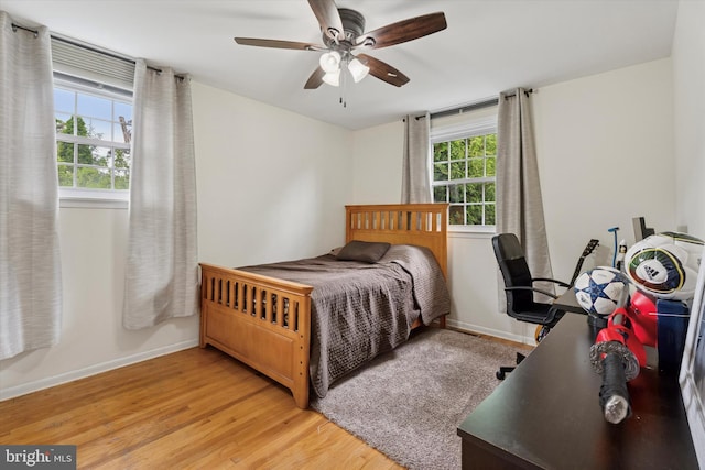 709 Parmentier Rd, Warminster, PA 18974 - bedroom featuring light wood-style floors and a ceiling fan