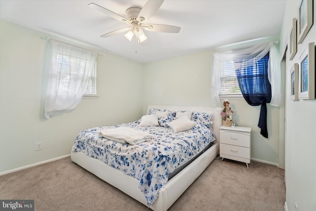 709 Parmentier Rd, Warminster, PA 18974 - bedroom featuring light colored carpet and ceiling fan