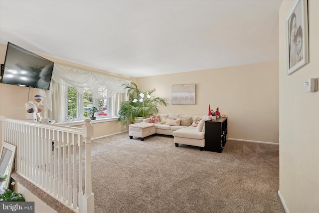 709 Parmentier Rd, Warminster, PA 18974 - carpeted living room featuring baseboards