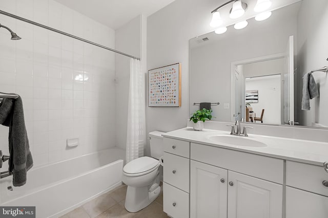 625 Quarry View Ct Unit 208, Reisterstown, MD 21136 - full bathroom featuring vanity, tile patterned floors, and shower / tub combo with curtain