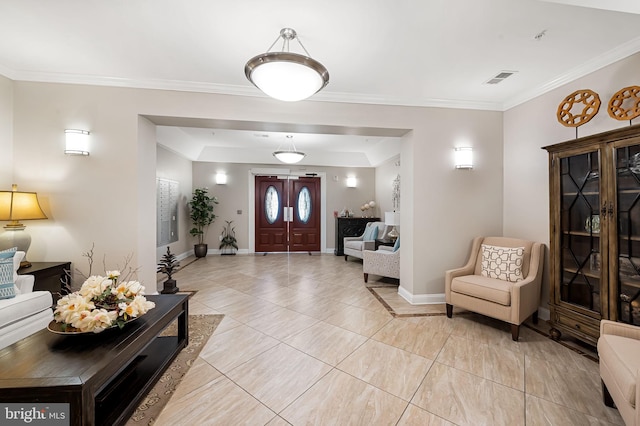 625 Quarry View Ct Unit 208, Reisterstown, MD 21136 - entryway featuring baseboards and ornamental molding