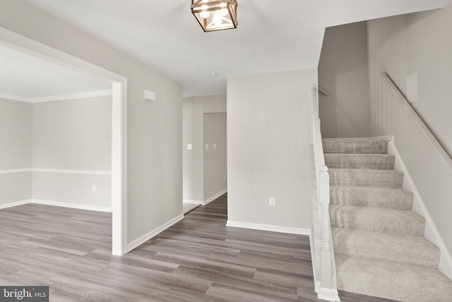 13619 Flintwood Pl, Herndon, VA 20171 - stairs with wood finished floors and baseboards