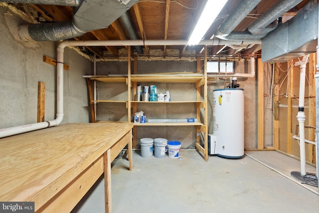 13619 Flintwood Pl, Herndon, VA 20171 - unfinished basement featuring water heater