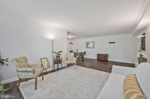349 Homeland Southway Unit 1A, Baltimore, MD 21212 - living area with crown molding and wood finished floors