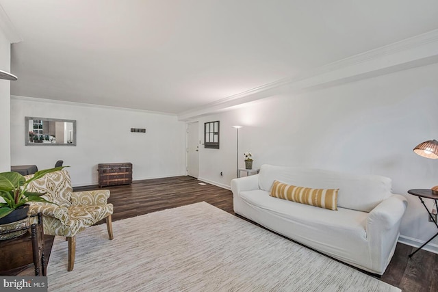 349 Homeland Southway Unit 1A, Baltimore, MD 21212 - living area with ornamental molding and wood finished floors