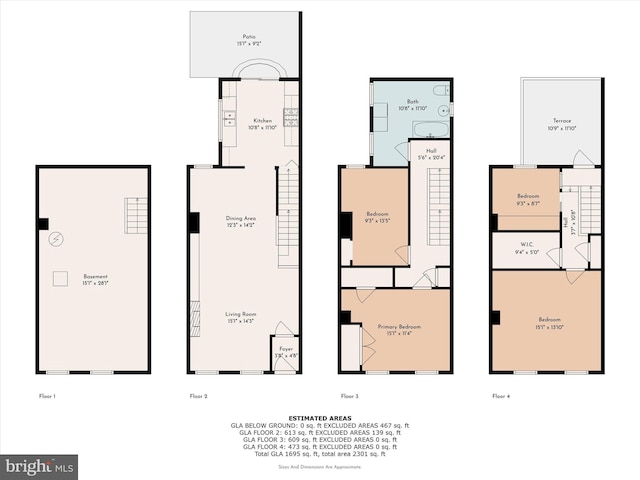 2205 Pine St, Philadelphia, PA 19103 - view of property floor plan