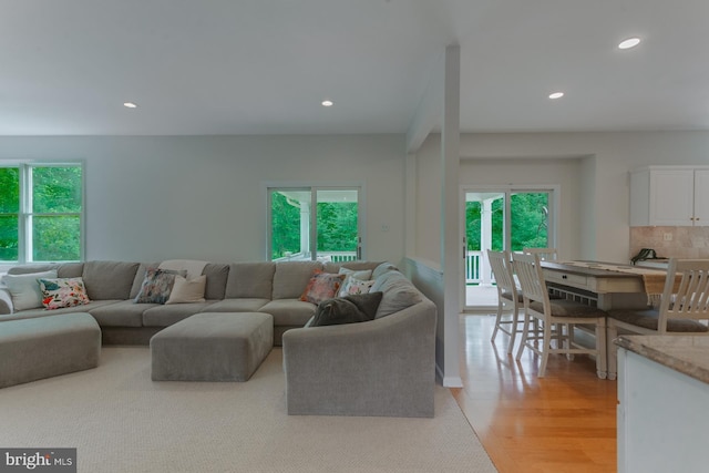 12 Dalton Way, Holland, PA 18966 - living room featuring recessed lighting and light wood finished floors