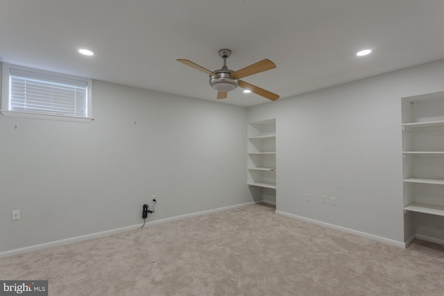 12 Dalton Way, Holland, PA 18966 - finished basement featuring ceiling fan, recessed lighting, and carpet flooring