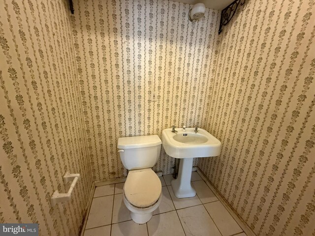 77 Spring St, Beaver Springs, PA 17812 - bathroom featuring wallpapered walls and tile patterned flooring