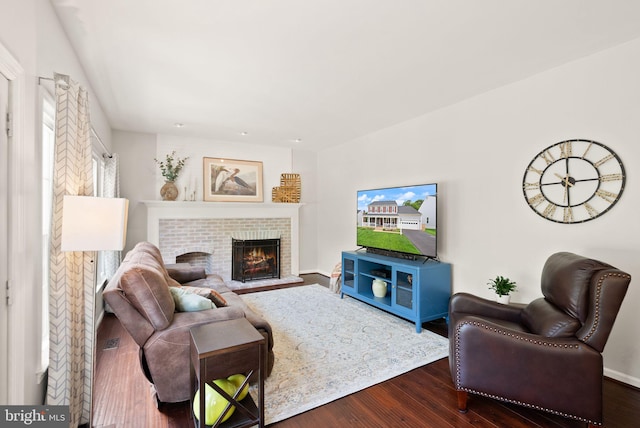 10207 Daylily Ct, Manassas, VA 20110 - living room with a fireplace and wood finished floors