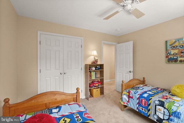 10207 Daylily Ct, Manassas, VA 20110 - carpeted bedroom with a closet and ceiling fan