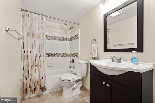 10207 Daylily Ct, Manassas, VA 20110 - full bath featuring shower / bath combo, vanity, and tile patterned flooring