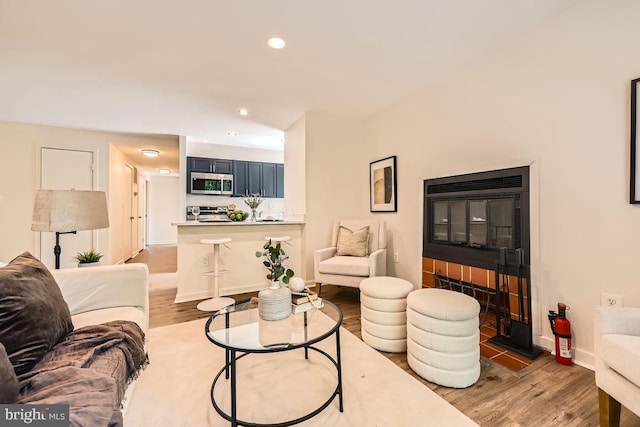 108 W Barre St Unit R 48, Baltimore, MD 21201 - living area with wood finished floors and recessed lighting