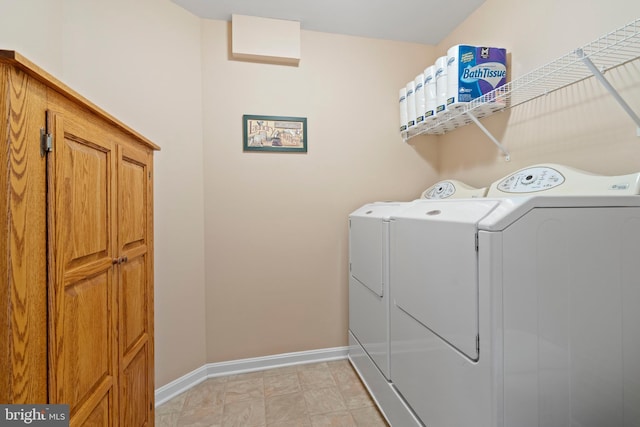 5696 Liberty Manor Cir, Woodbridge, VA 22193 - laundry area with separate washer and dryer and baseboards