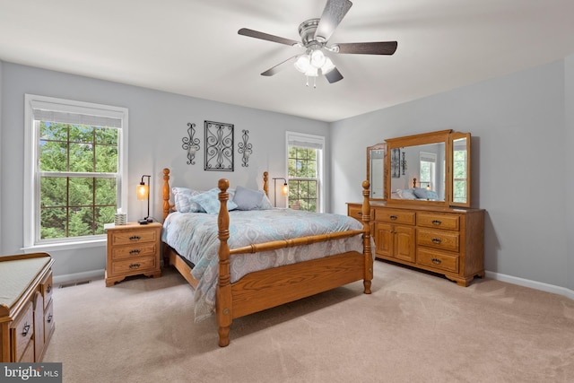 5696 Liberty Manor Cir, Woodbridge, VA 22193 - bedroom with light carpet and ceiling fan