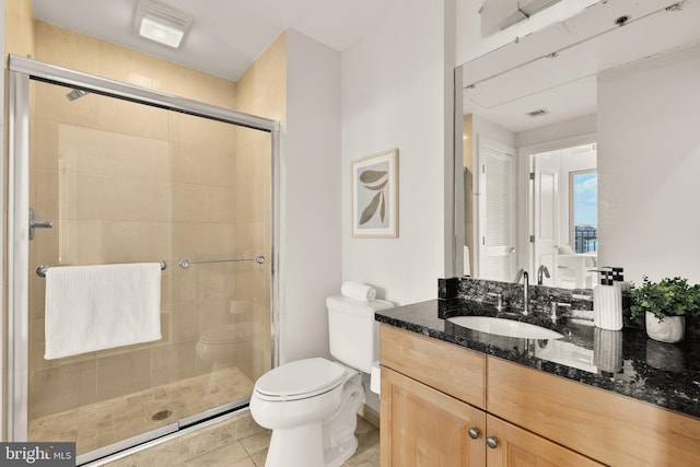 301 Massachusetts Ave NW Unit 1103, Washington, DC 20001 - full bath with vanity, a stall shower, and tile patterned flooring