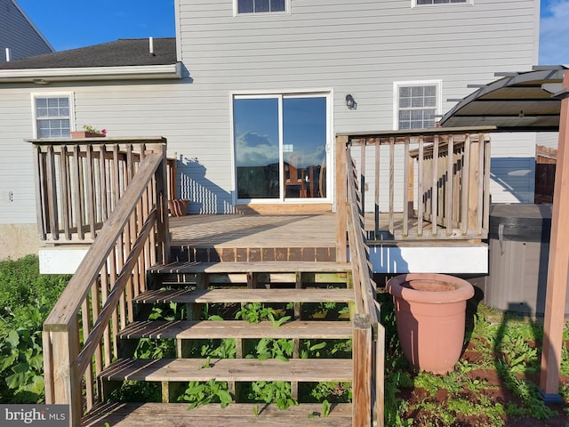 323 Swatara Creek Dr, Jonestown, PA 17038 - wooden terrace featuring stairs